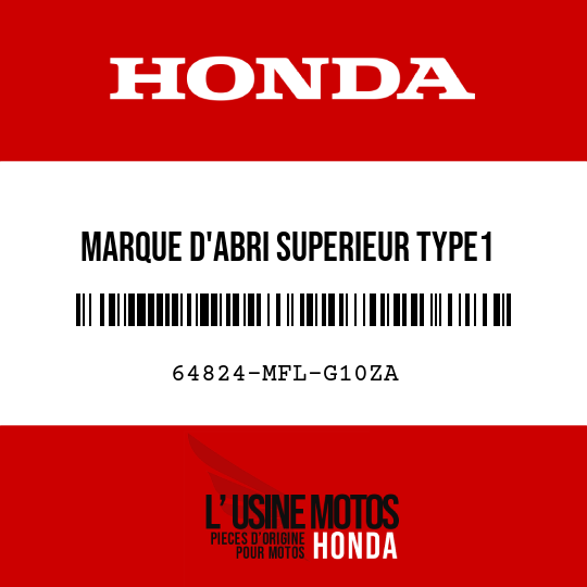 image de 64824-MFL-G10ZA MARQUE D'ABRI SUPERIEUR TYPE1