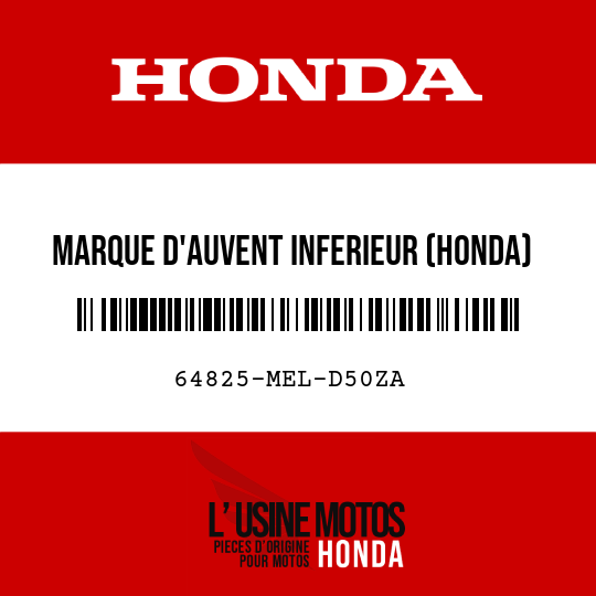 image de 64825-MEL-D50ZA MARQUE D'AUVENT INFERIEUR (HONDA) TYPE1