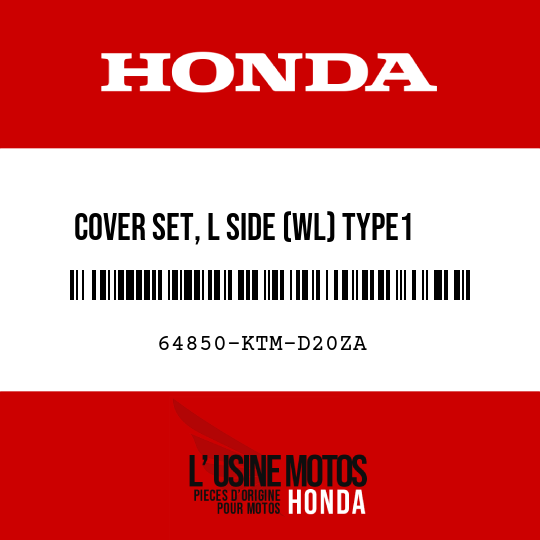 image de 64850-KTM-D20ZA COVER SET, L SIDE (WL) TYPE1  (TYPE1 )