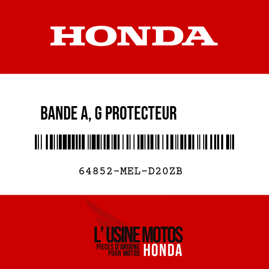image de 64852-MEL-D20ZB BANDE A, G PROTECTEUR        SUPERIEUR () TYPE2