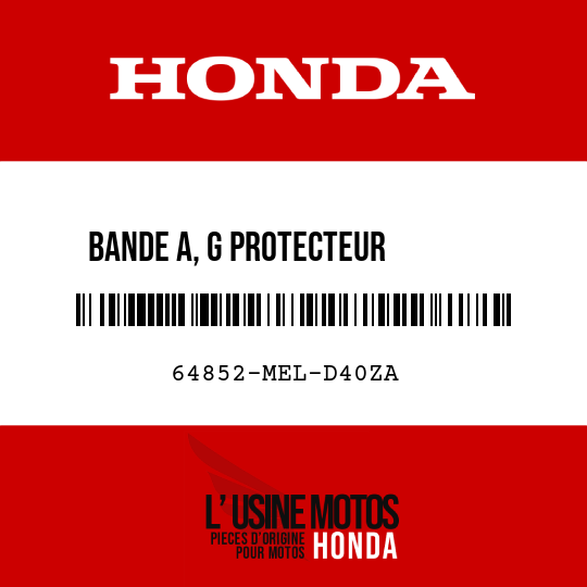 image de 64852-MEL-D40ZA BANDE A, G PROTECTEUR        SUPERIEUR () TYPE1