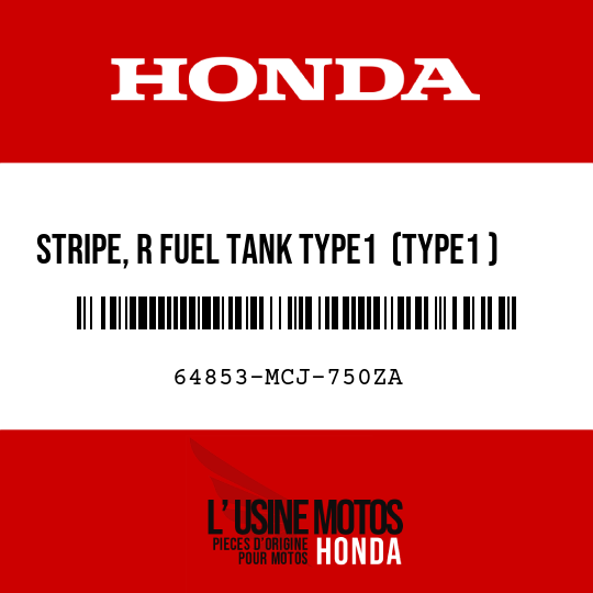 image de 64853-MCJ-750ZA STRIPE, R FUEL TANK TYPE1  (TYPE1 )