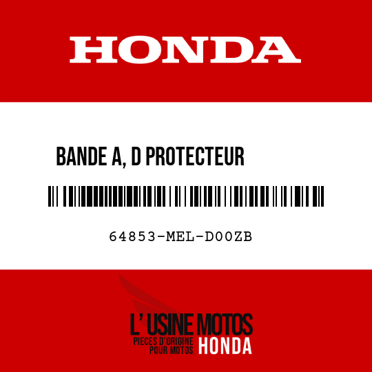 image de 64853-MEL-D00ZB BANDE A, D PROTECTEUR        SUPERIEUR TYPE2
