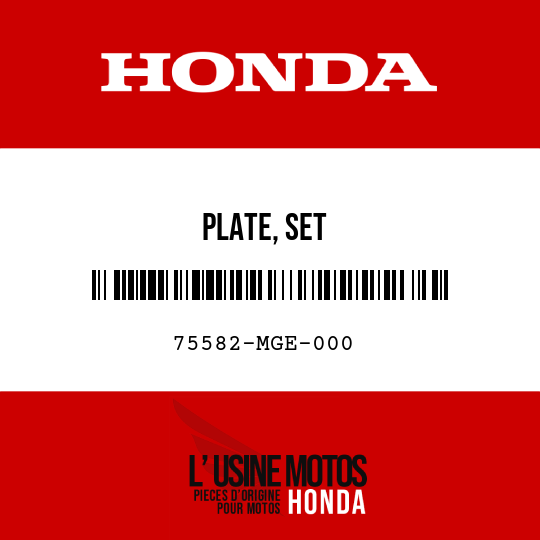 image de 75582-MGE-000 PLATE, SET