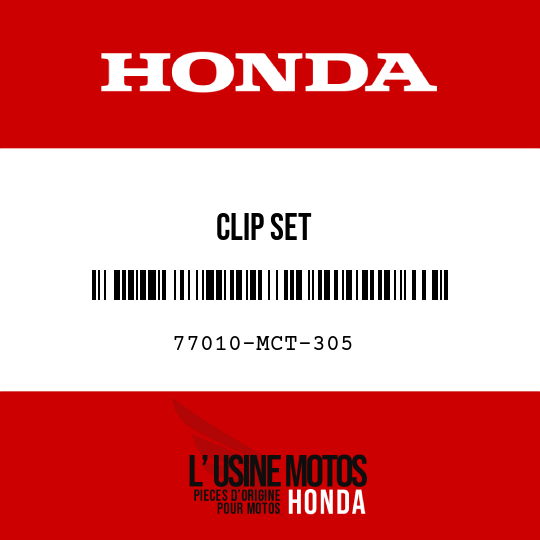image de 77010-MCT-305 CLIP SET