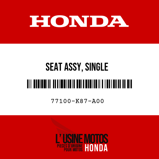 image de 77100-K87-A00 SEAT ASSY, SINGLE