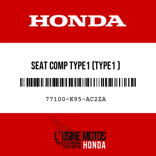 image de 77100-K95-AC2ZA SEAT COMP TYPE1 (TYPE1 )