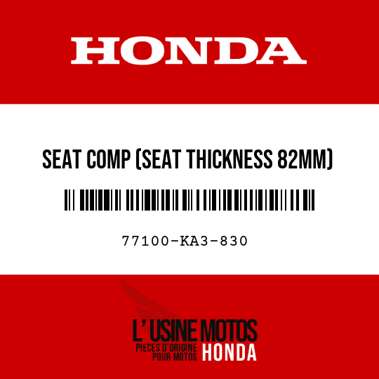 image de 77100-KA3-830 SEAT COMP (SEAT THICKNESS 82MM)