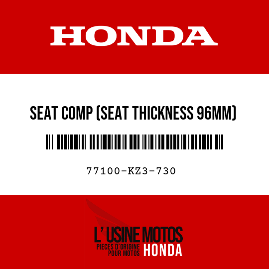image de 77100-KZ3-730 SEAT COMP (SEAT THICKNESS 96MM)