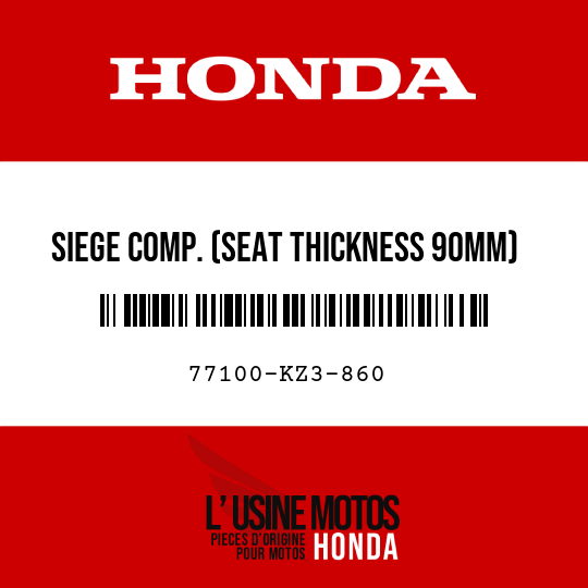 image de 77100-KZ3-860 SIEGE COMP. (SEAT THICKNESS 90MM)