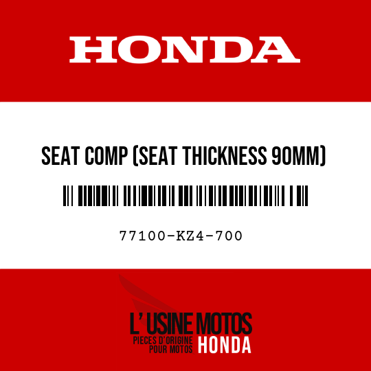image de 77100-KZ4-700 SEAT COMP (SEAT THICKNESS 90MM)