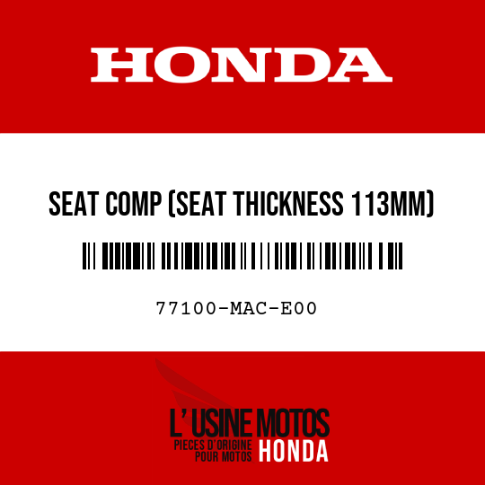 image de 77100-MAC-E00 SEAT COMP (SEAT THICKNESS 113MM)