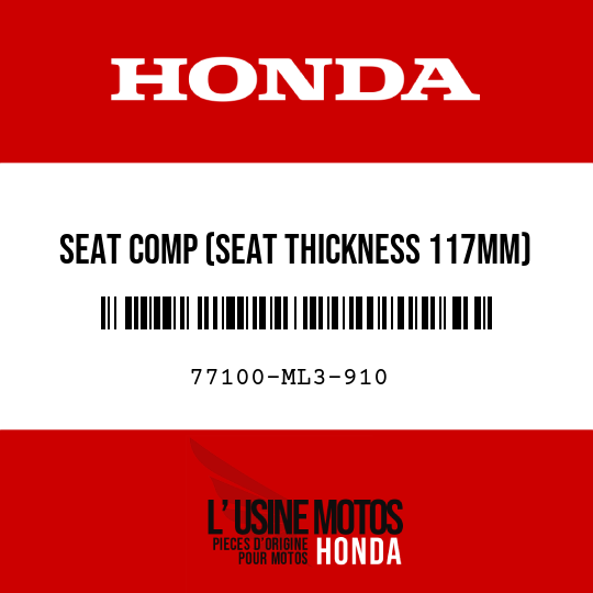 image de 77100-ML3-910 SEAT COMP (SEAT THICKNESS 117MM)