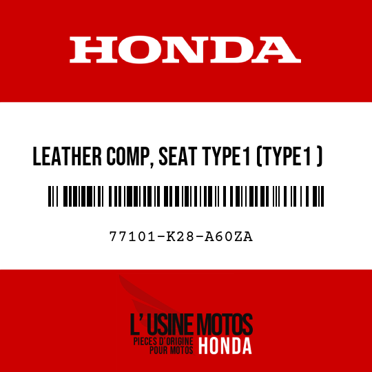 image de 77101-K28-A60ZA LEATHER COMP, SEAT TYPE1 (TYPE1 )