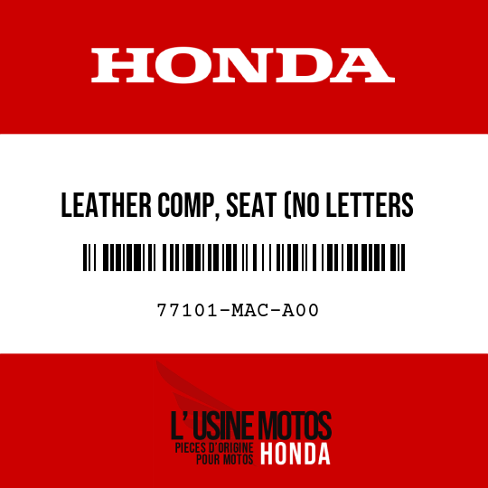 image de 77101-MAC-A00 LEATHER COMP, SEAT (NO LETTERS PRINTED) ()