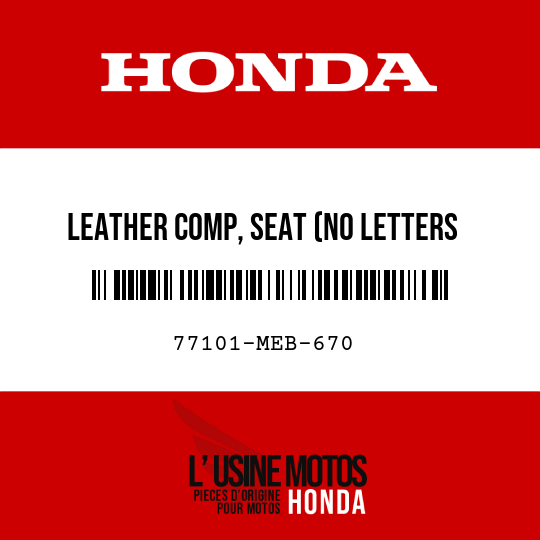 image de 77101-MEB-670 LEATHER COMP, SEAT (NO LETTERS PRINTED)