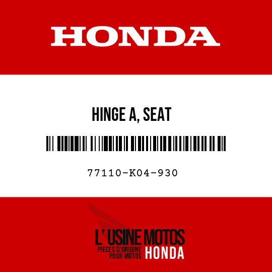 image de 77110-K04-930 HINGE A, SEAT