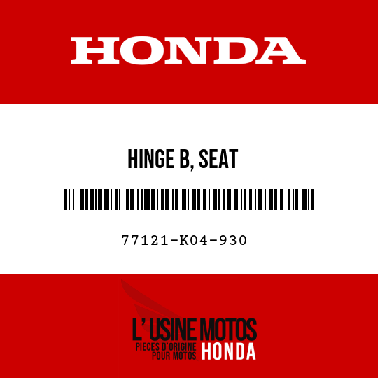 image de 77121-K04-930 HINGE B, SEAT