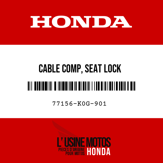 image de 77156-K0G-901 CABLE COMP, SEAT LOCK