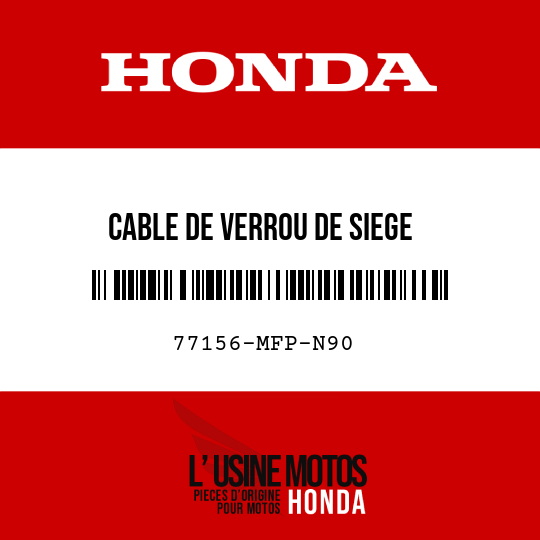 image de 77156-MFP-N90 CABLE DE VERROU DE SIEGE
