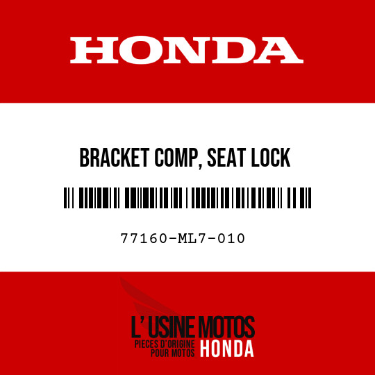 image de 77160-ML7-010 BRACKET COMP, SEAT LOCK