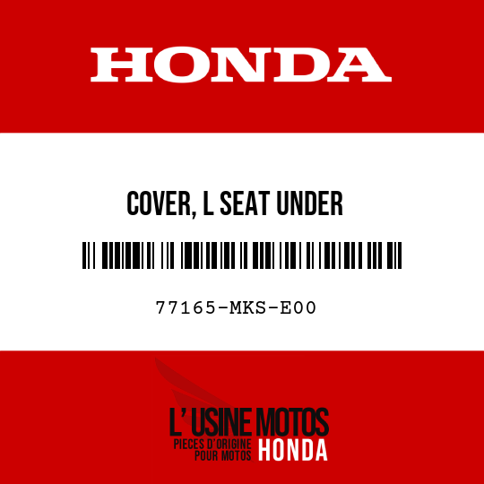image de 77165-MKS-E00 COVER, L SEAT UNDER