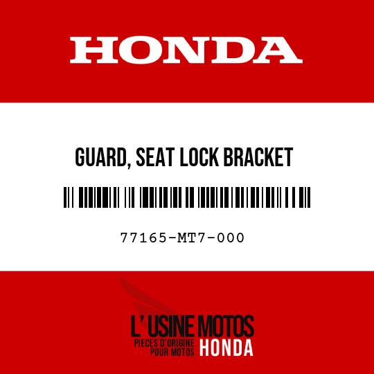 image de 77165-MT7-000 GUARD, SEAT LOCK BRACKET