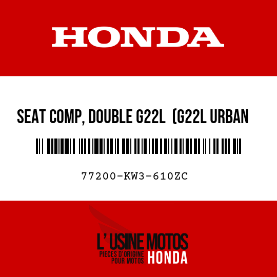 image de 77200-KW3-610ZC SEAT COMP, DOUBLE G22L  (G22L URBAN GREEN)