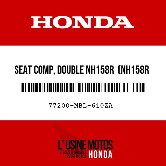 image de 77200-MBL-610ZA SEAT COMP, DOUBLE NH158R  (NH158R CARBON GRAY)