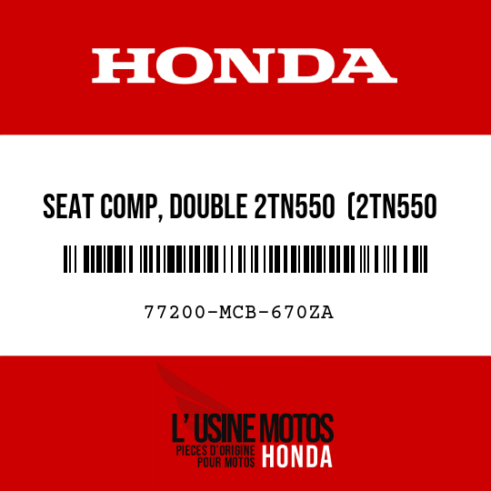 image de 77200-MCB-670ZA SEAT COMP, DOUBLE 2TN550  (2TN550 QUARTZ GRAY/BLACK)