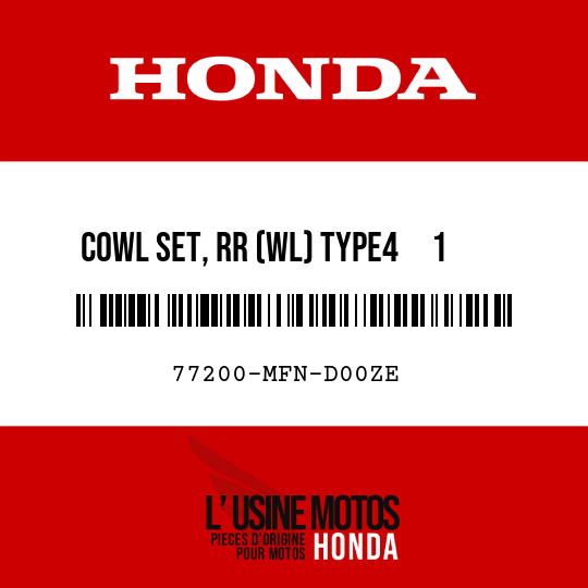image de 77200-MFN-D00ZE COWL SET, RR (WL) TYPE4     1 (TYPE4     1 )