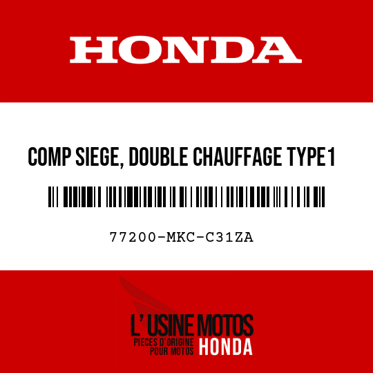image de 77200-MKC-C31ZA COMP SIEGE, DOUBLE CHAUFFAGE TYPE1