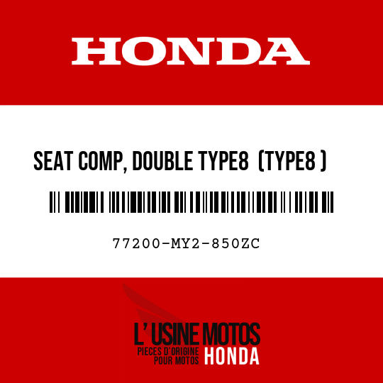 image de 77200-MY2-850ZC SEAT COMP, DOUBLE TYPE8  (TYPE8 )