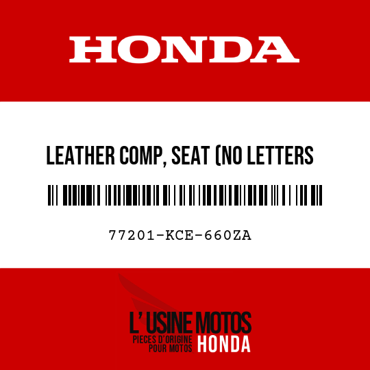 image de 77201-KCE-660ZA LEATHER COMP, SEAT (NO LETTERS PRINTED) TYPE1 (TYPE1 )