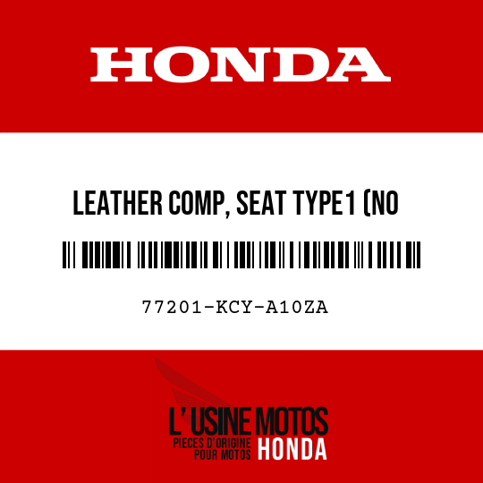 image de 77201-KCY-A10ZA LEATHER COMP, SEAT TYPE1 (NO LETTERS PRINTED) (TYPE1 )