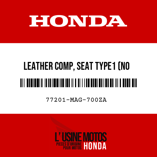 image de 77201-MAG-700ZA LEATHER COMP, SEAT TYPE1 (NO LETTERS PRINTED) (TYPE1 )