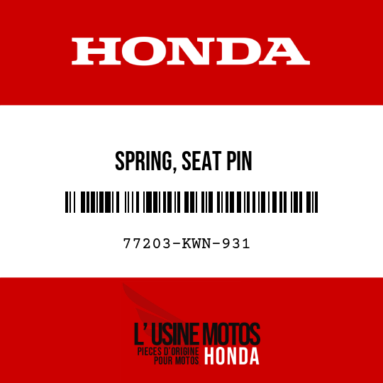image de 77203-KWN-931 SPRING, SEAT PIN