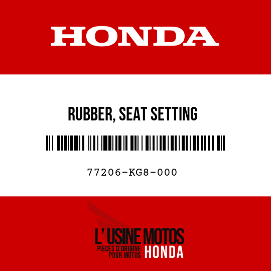 image de 77206-KG8-000 RUBBER, SEAT SETTING