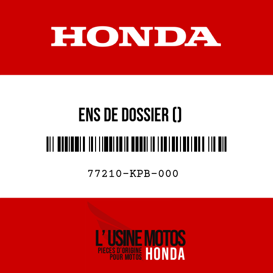 image de 77210-KPB-000 ENS DE DOSSIER ()