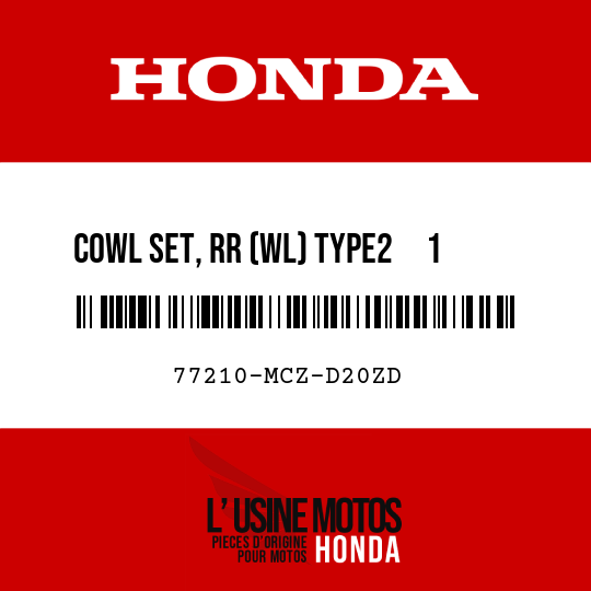 image de 77210-MCZ-D20ZD COWL SET, RR (WL) TYPE2     1  (TYPE2     1 )
