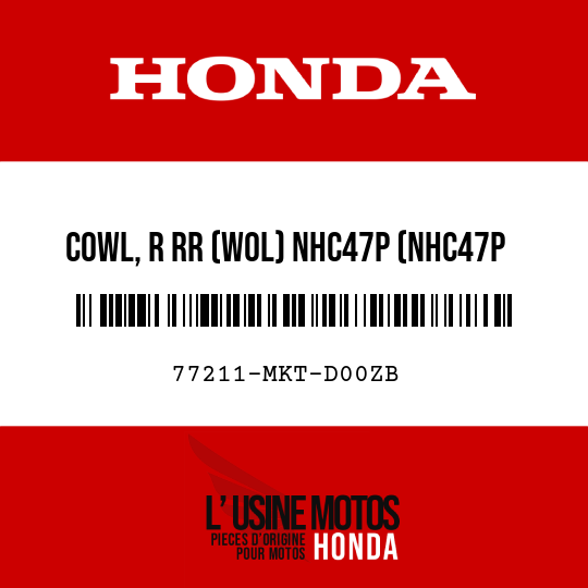 image de 77211-MKT-D00ZB COWL, R RR (WOL) NHC47P (NHC47P PEARL DEEP MUD GRAY)