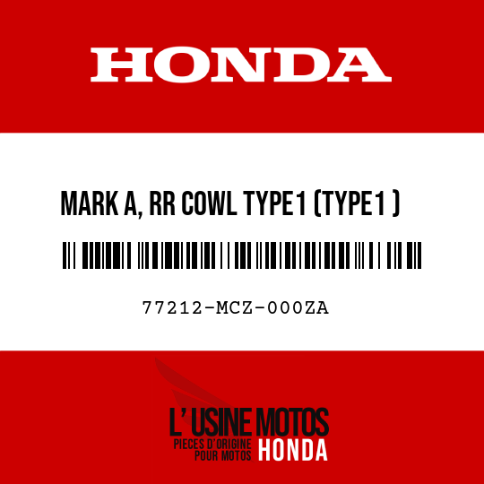 image de 77212-MCZ-000ZA MARK A, RR COWL TYPE1 (TYPE1 )