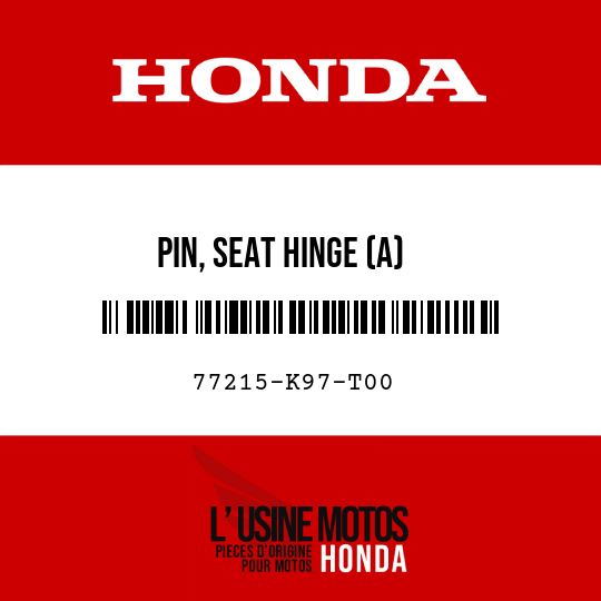 image de 77215-K97-T00 PIN, SEAT HINGE (A)