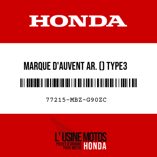 image de 77215-MBZ-G90ZC MARQUE D'AUVENT AR. () TYPE3