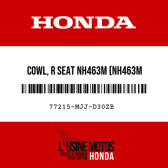 image de 77215-MJJ-D30ZB COWL, R SEAT NH463M (NH463M DARKNESS BLACK METALLIC)