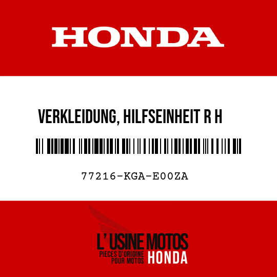 image de 77216-KGA-E00ZA VERKLEIDUNG, HILFSEINHEIT R H NH411M  (NH411M FORCE, SILBER-METALLIC)