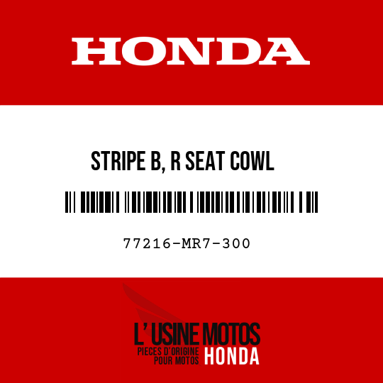 image de 77216-MR7-300 STRIPE B, R SEAT COWL