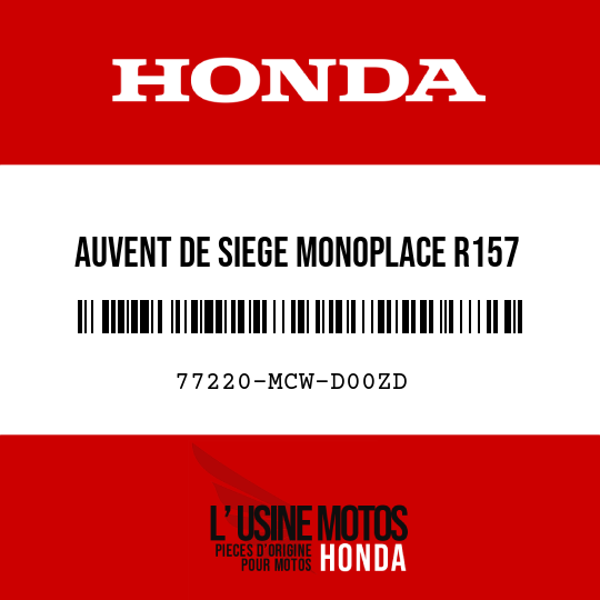 image de 77220-MCW-D00ZD AUVENT DE SIEGE MONOPLACE R157 