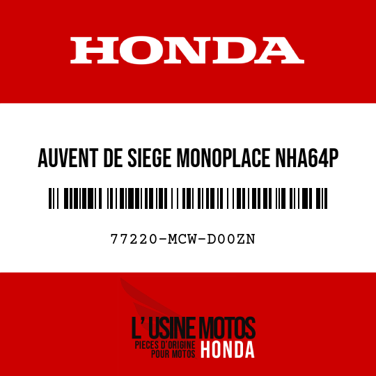 image de 77220-MCW-D00ZN AUVENT DE SIEGE MONOPLACE NHA64P 