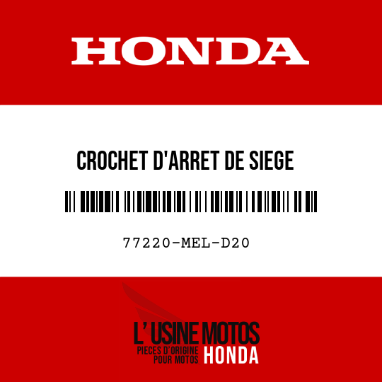 image de 77220-MEL-D20 CROCHET D'ARRET DE SIEGE